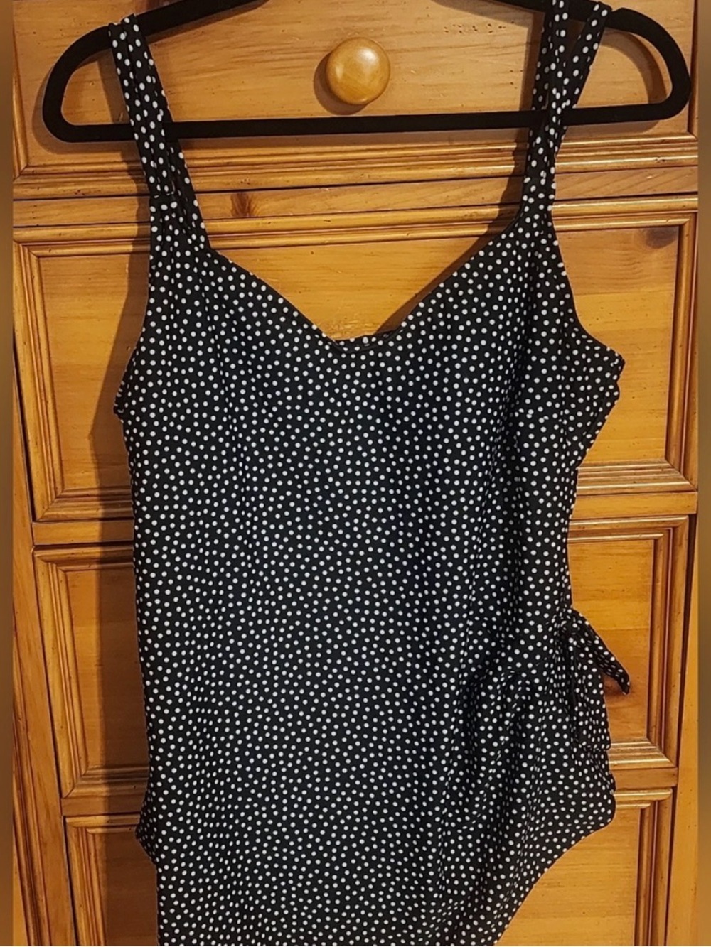 MAXINE  Black and White Polka Dot One-Piece Bathing Suit